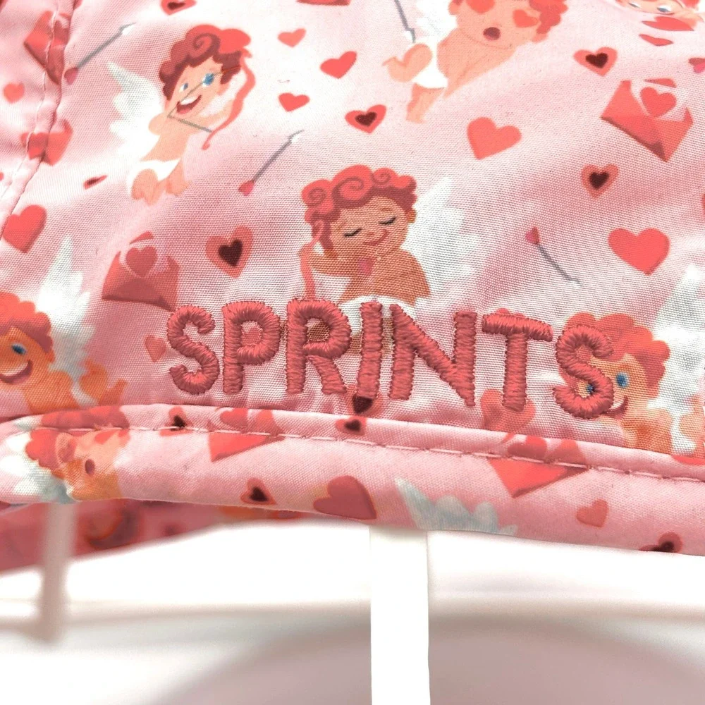 Sprints Performance Running Hat Stupid Cupid Valentine Discontinued Pink Cherubs
